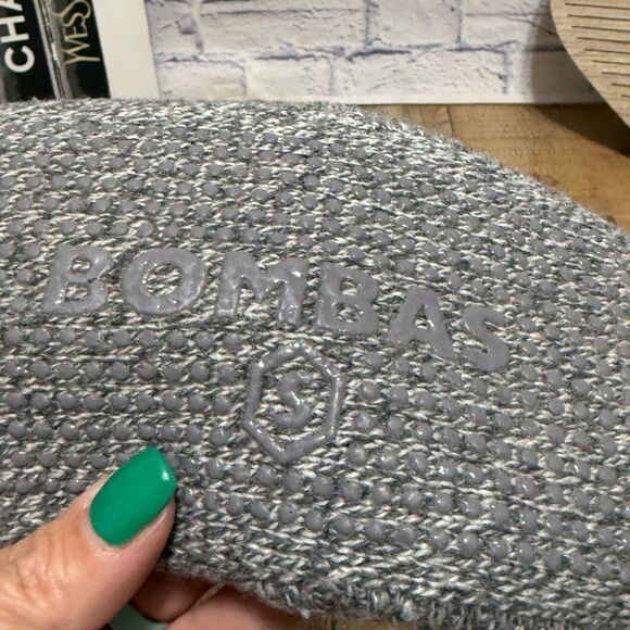 BOMBAS Gripper Slipper 
 Knit in gray women’s Small 7-9.5 - Picture 6 of 9